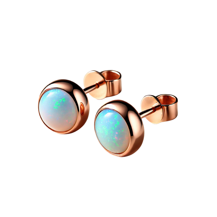 AAA Grade Opal Earrings, October Birthstone Opal Earrings, Genuine Opal Studs