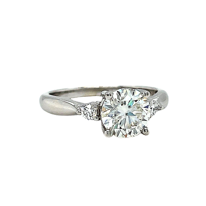 Three Stone Diamond Ring, 1 Carat Lab Grown Diamond Engagement Ring, Trio Style in Gold or Platinum | Rare Earth Jewelry