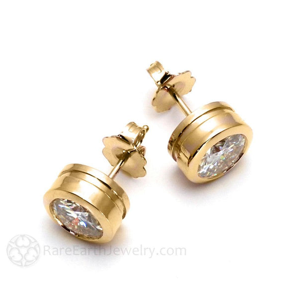 Forever One™ Round Moissanite Stud Earrings in 14K White Gold (1 ct. tw.)