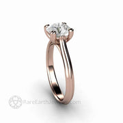 1.5 Carat Round Moissanite Solitaire Engagement Ring with Double Prongs - 14K Rose Gold-Engagement Only - Moissanite - Round - Solitaire - Rare Earth Jewelry