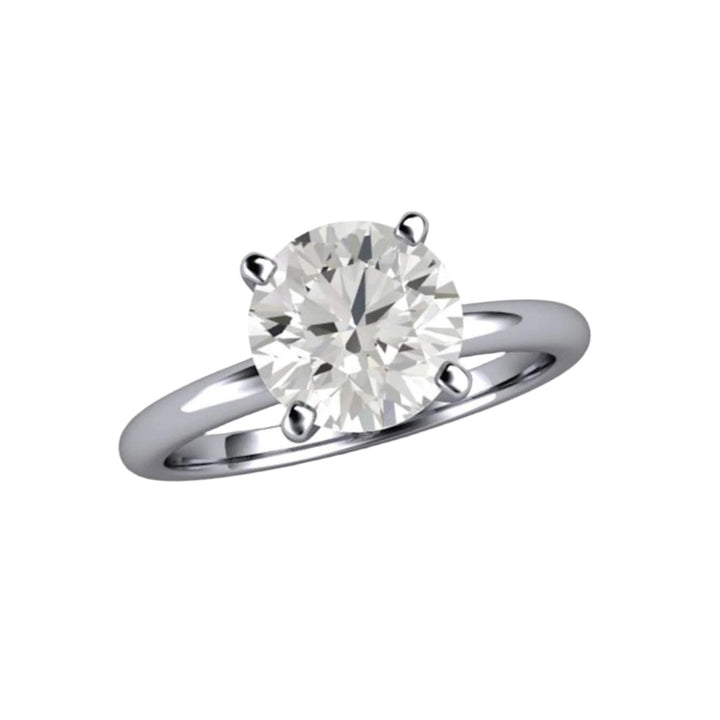 8mm Round Moissanite Solitaire Engagement Ring, Affordable and Eco-Friendly Engagement Ring