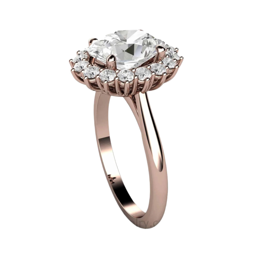 2ct Oval Moissanite Engagement Ring, Vintage Inspired Design, Lab Grown Diamond Alternative