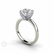 2ct Classic Four Prong Forever One Moissanite Solitaire Engagement Ring 14K White Gold - Engagement Only - Rare Earth Jewelry