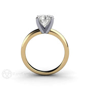 2ct Classic Four Prong Forever One Moissanite Solitaire Engagement Ring 18K Yellow Gold - Engagement Only - Rare Earth Jewelry