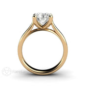 2ct Moissanite Engagement Ring Four Prong Classic Solitaire 18K Yellow Gold - Rare Earth Jewelry