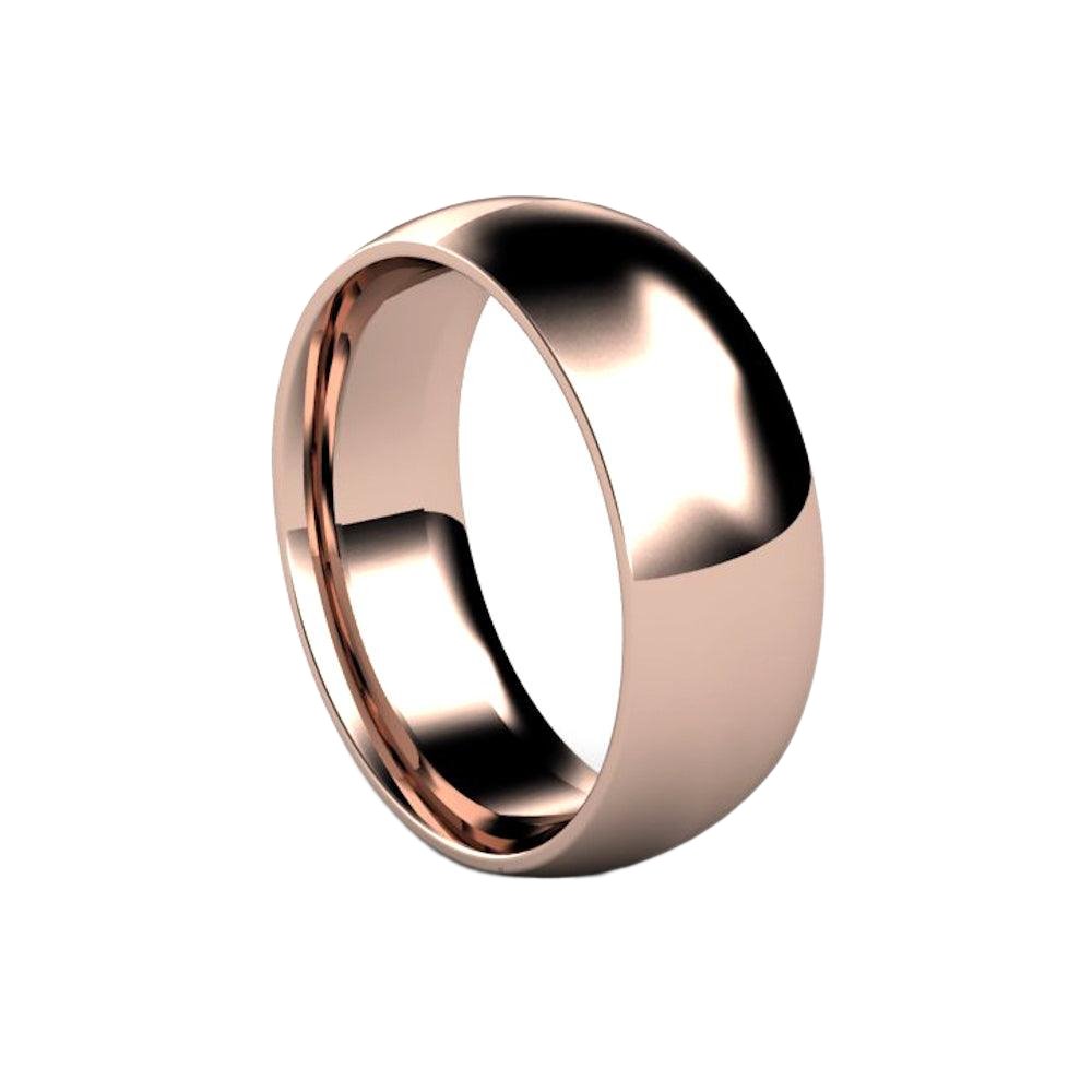 7mm Comfort Fit Wedding Band Half Round Men and Women 14K Gold Ring - Rare Earth Jewelry