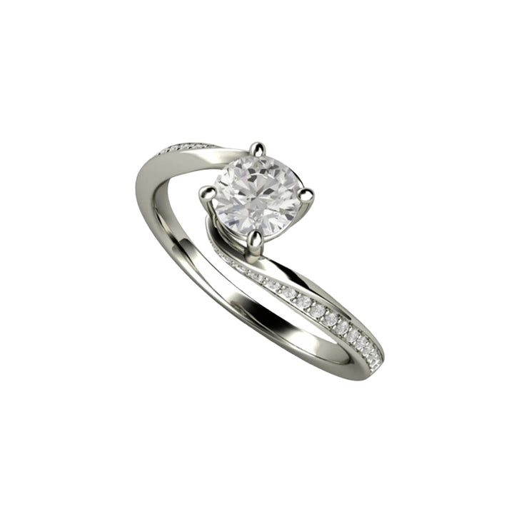 .5 Carat Lab Created Diamond Solitaire Engagement Ring in 14K White Gold 