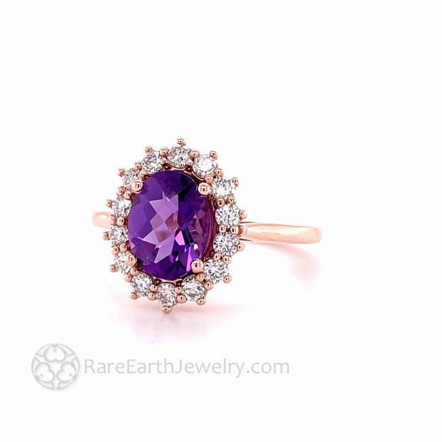 Amethyst Ring, Natural or Simulated Gemstone, Deco 2Fleur, Victorian R –  Silver Embrace