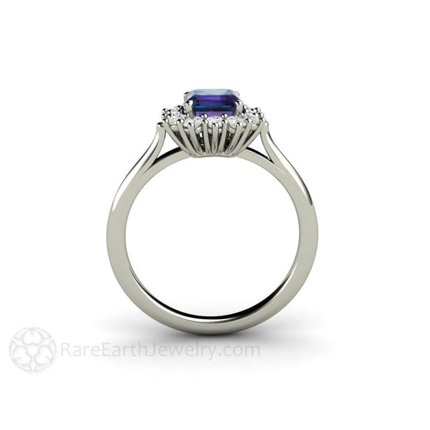 Asscher Cut Sterling Silver Engagement Ring – shine of diamond
