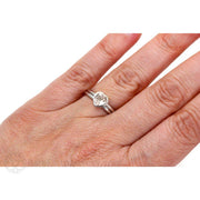 Bezel Set Morganite Engagement Ring Heart Cut Solitaire and Wedding Band - 14K Rose Gold - Bezel - Heart - Morganite - Rare Earth Jewelry