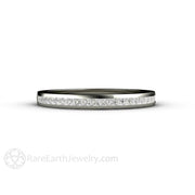 Channel Set Princess Diamond Wedding Ring or Anniversary Band Platinum - Rare Earth Jewelry