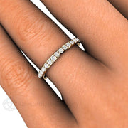 Diamond Wedding Ring or Anniversary Band 18K Yellow Gold - Rare Earth Jewelry