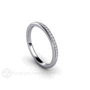 Diamond Wedding Ring or Anniversary Band Platinum - Rare Earth Jewelry