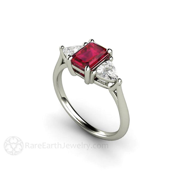 Natural ruby and diamond engagement ring – encantosjoyeria