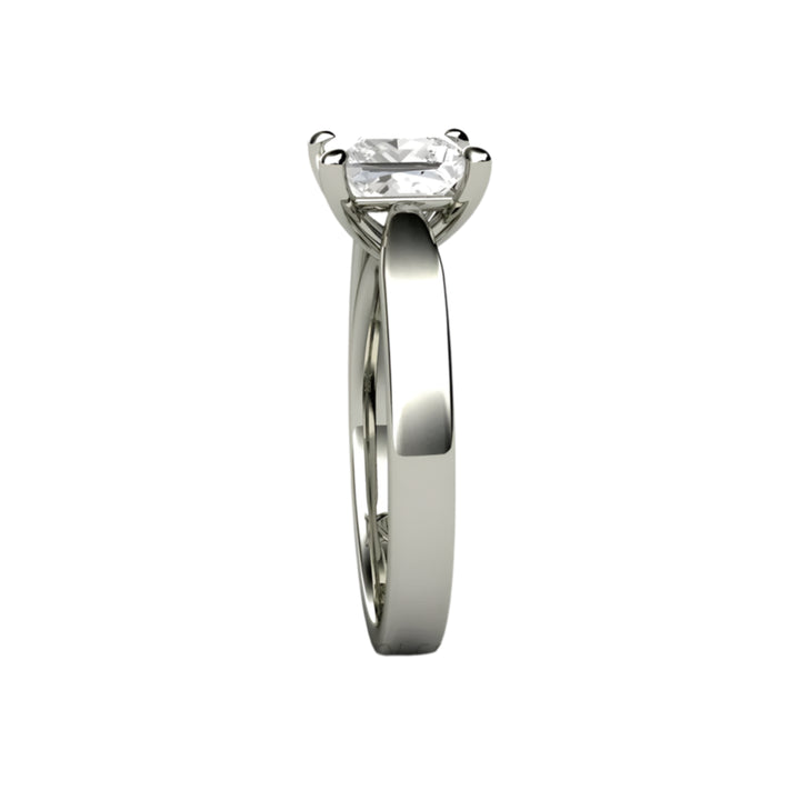 Princess Solitaire Engagement Ring 4 Prong Classic Forever One Moissanite, Rare Earth Jewelry