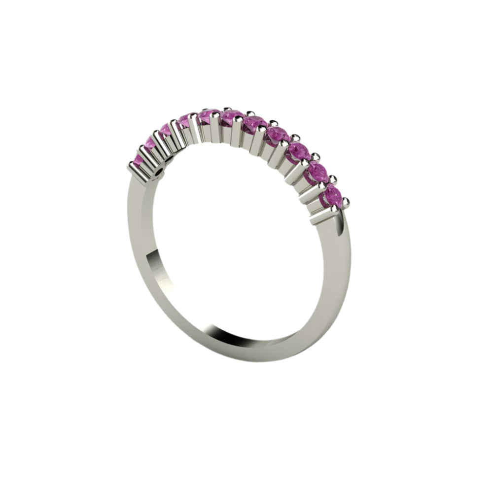 Purple Diamond Wedding Ring Anniversary Band or Stacking Ring, Rare Earth Jewelry