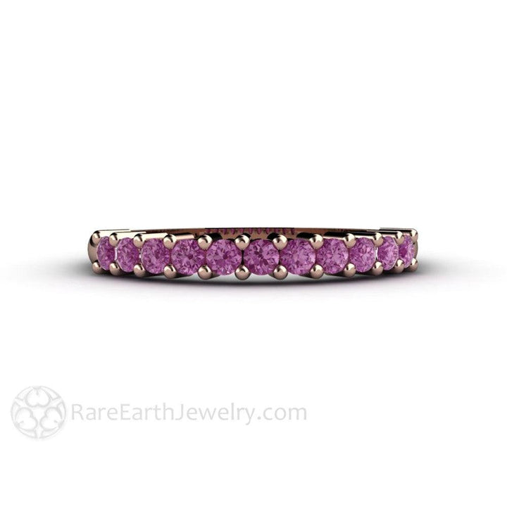 Purple Diamond Wedding Ring Anniversary Band or Stacking Ring - Rare Earth Jewelry