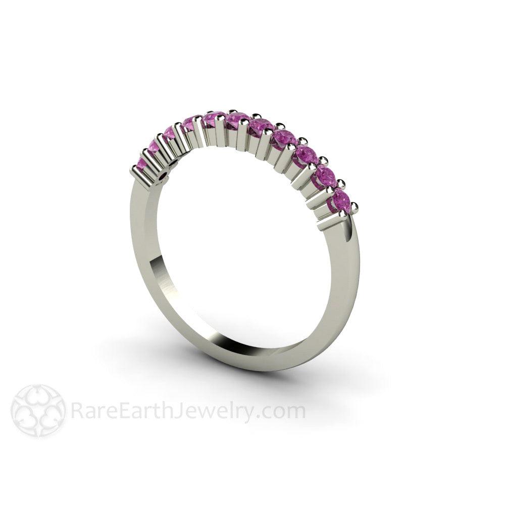 Purple Diamond Wedding Ring Anniversary Band or Stacking Ring - Rare Earth Jewelry