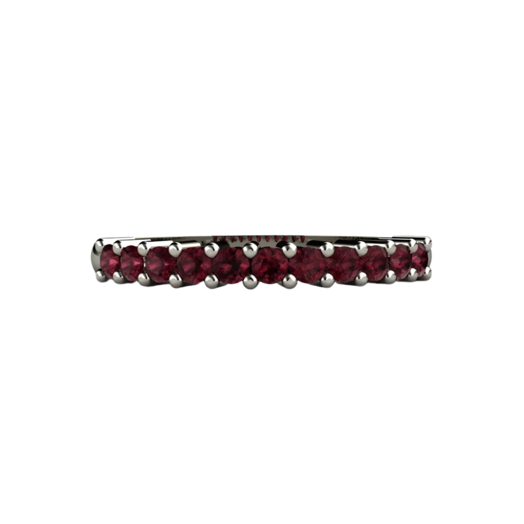 Rhodolite Garnet Band, Stackable January Birthstone Ring or Anniversary Band | Rare Earth Jewelry