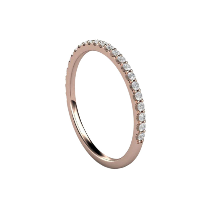 Dainty diamond wedding ring with natural diamonds, Pave set Diamond Band | Rare Earth Jewelry