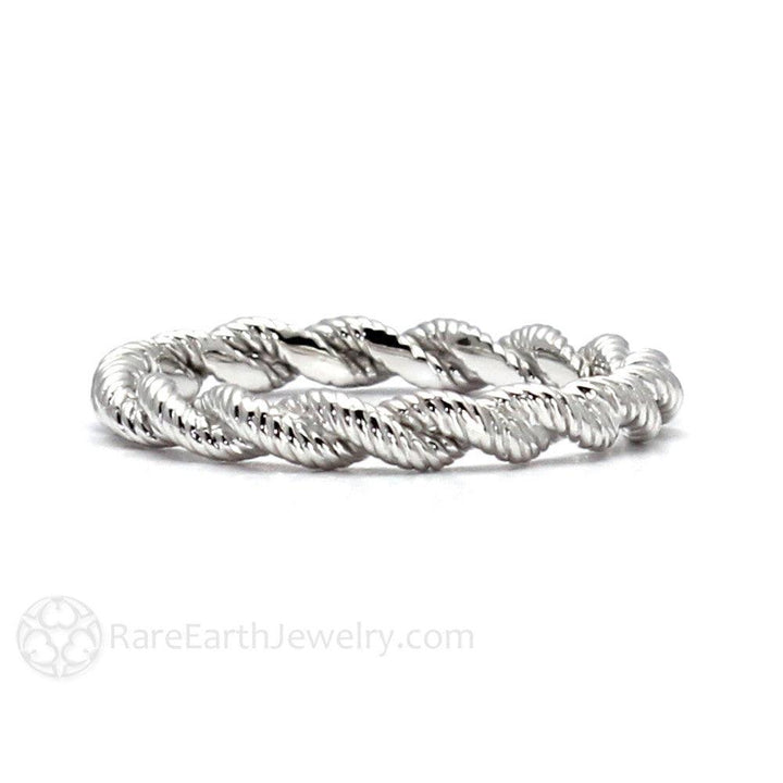 Twisted Rope Wedding Band or Stacking Ring - Rare Earth Jewelry