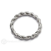 Twisted Rope Wedding Band or Stacking Ring Platinum - Rare Earth Jewelry