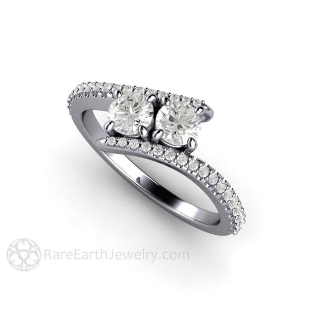 Custom Asymmetrical Two Stone Diamond Ring | Brilliant Earth