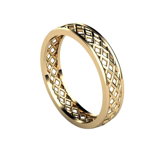 22karat yellow gold handmade ring fabulous filigree work band unisex ring  best gift for women's from rajasthan india ring11 | TRIBAL ORNAMENTS