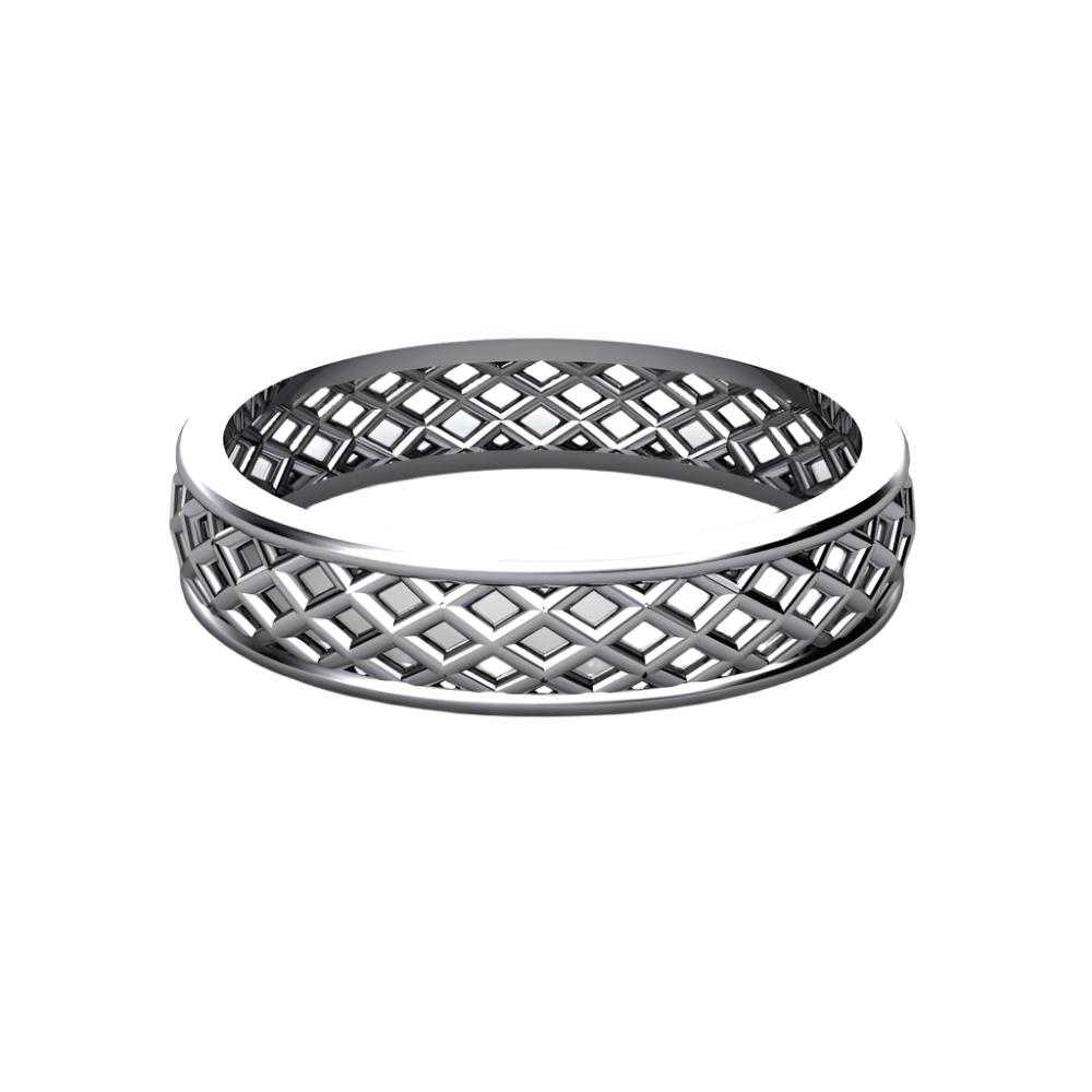 Woven Wedding Band 5mm Mens or Womens Wedding Ring Platinum - Rare Earth Jewelry